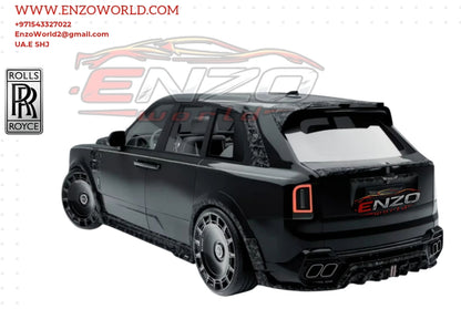 Mansory Style Dry Carbon Fiber Complete Kits(  Hood, Side Skirt, Front Bumper, Rear Spoiler, fender molding, lid Spoiler and roof spoiler for Rolls-Royce Cullinan 2021-2025
