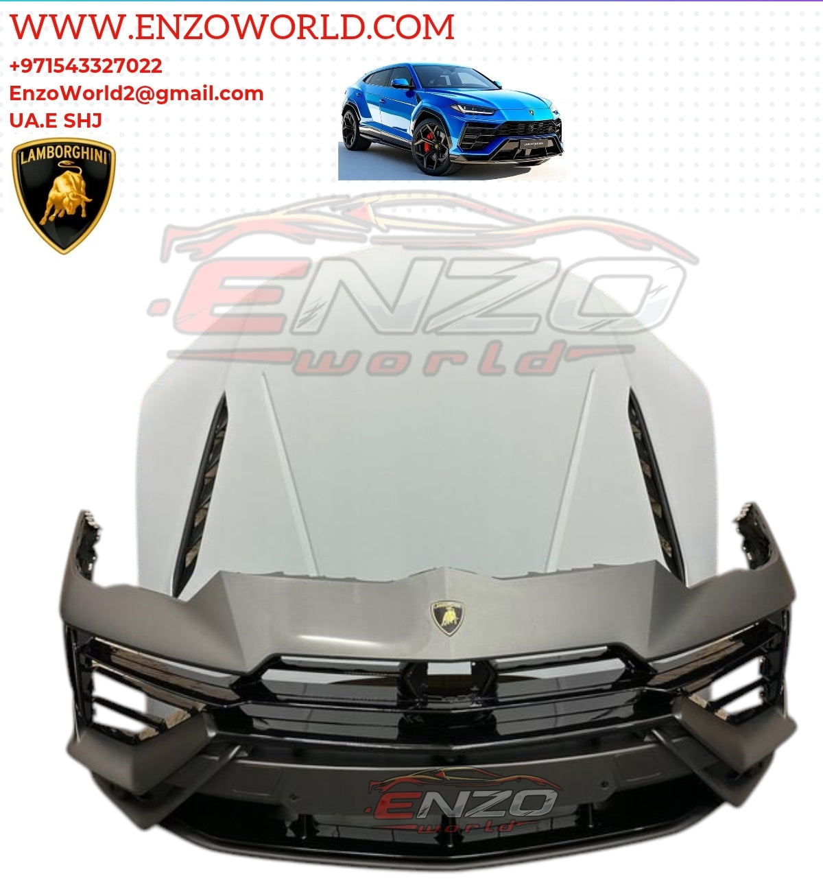 Lamborghini Urus S Package Front Bumper +Hood