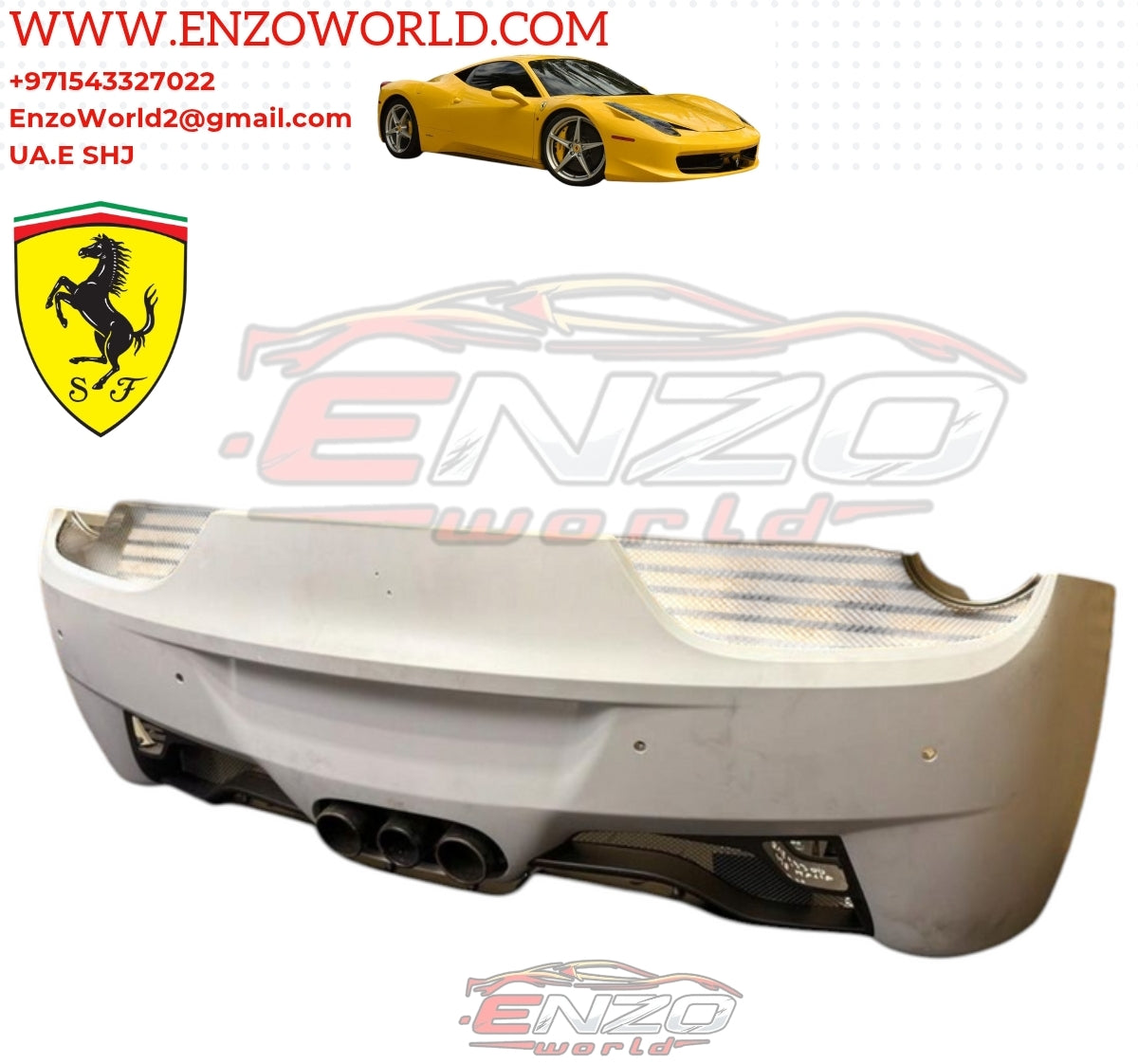 Ferrari 458 Spider Rear Bumper, Diffuser And Exhaust