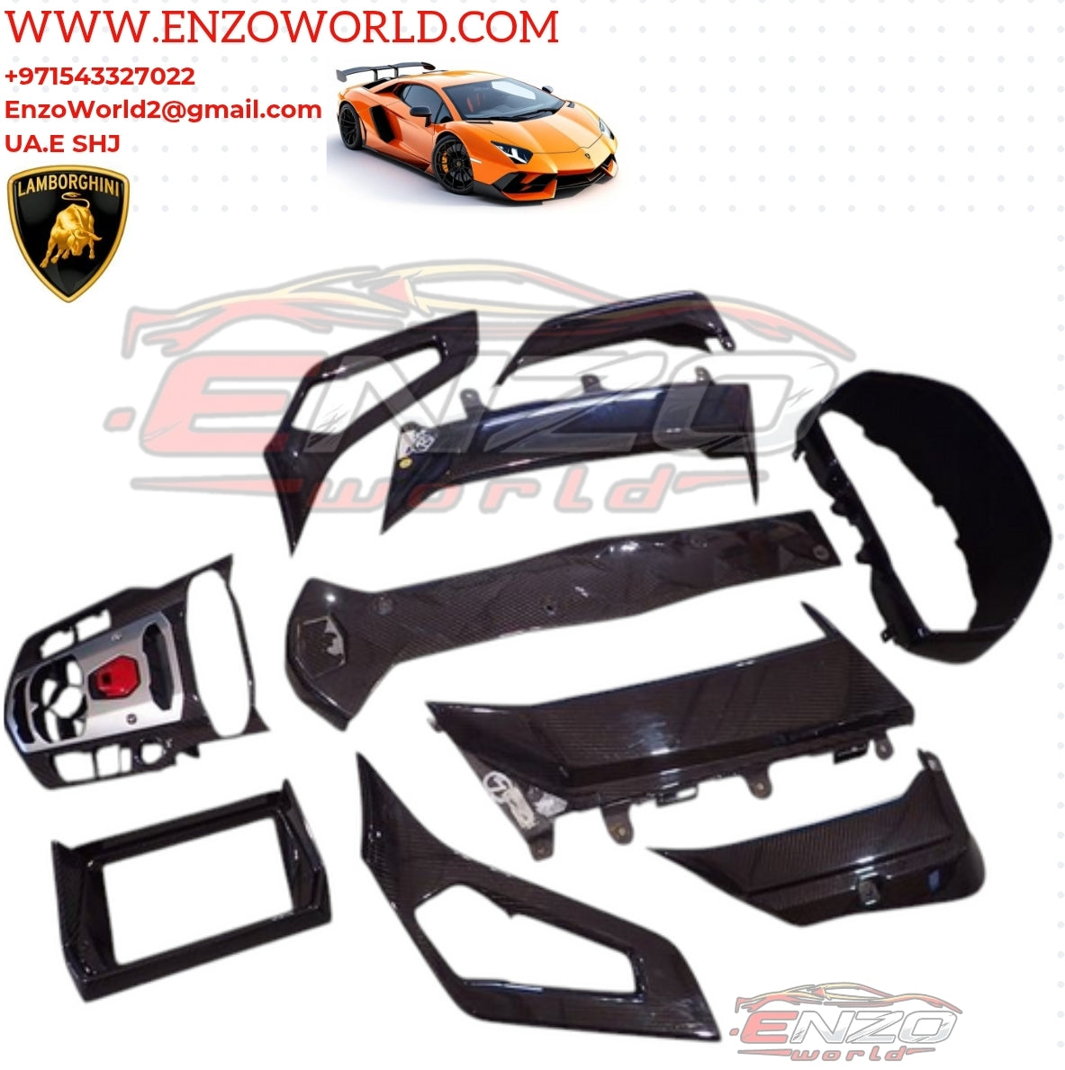 Lamborghini Aventador LP700 Trims Decors Interiors Package Carbon Fiber