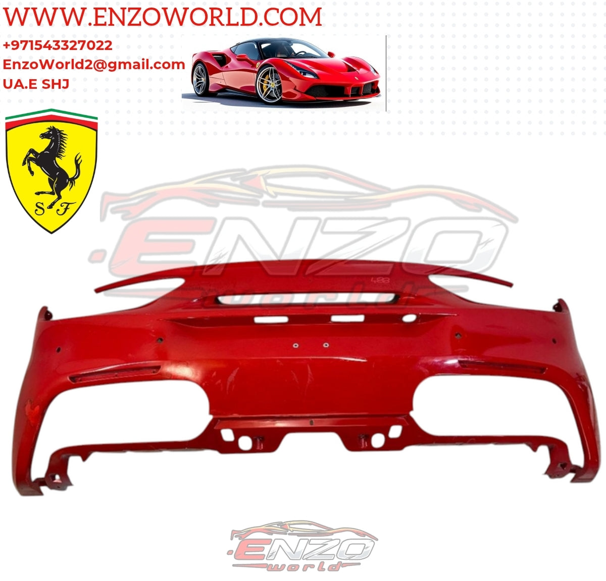 Ferrari 488GTB Rear Bumper OE: 086637900
