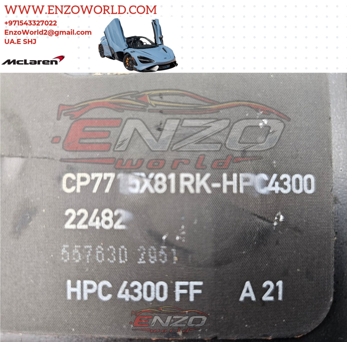 Mclaren Front Brake Pad Set OE : 14CA141CP