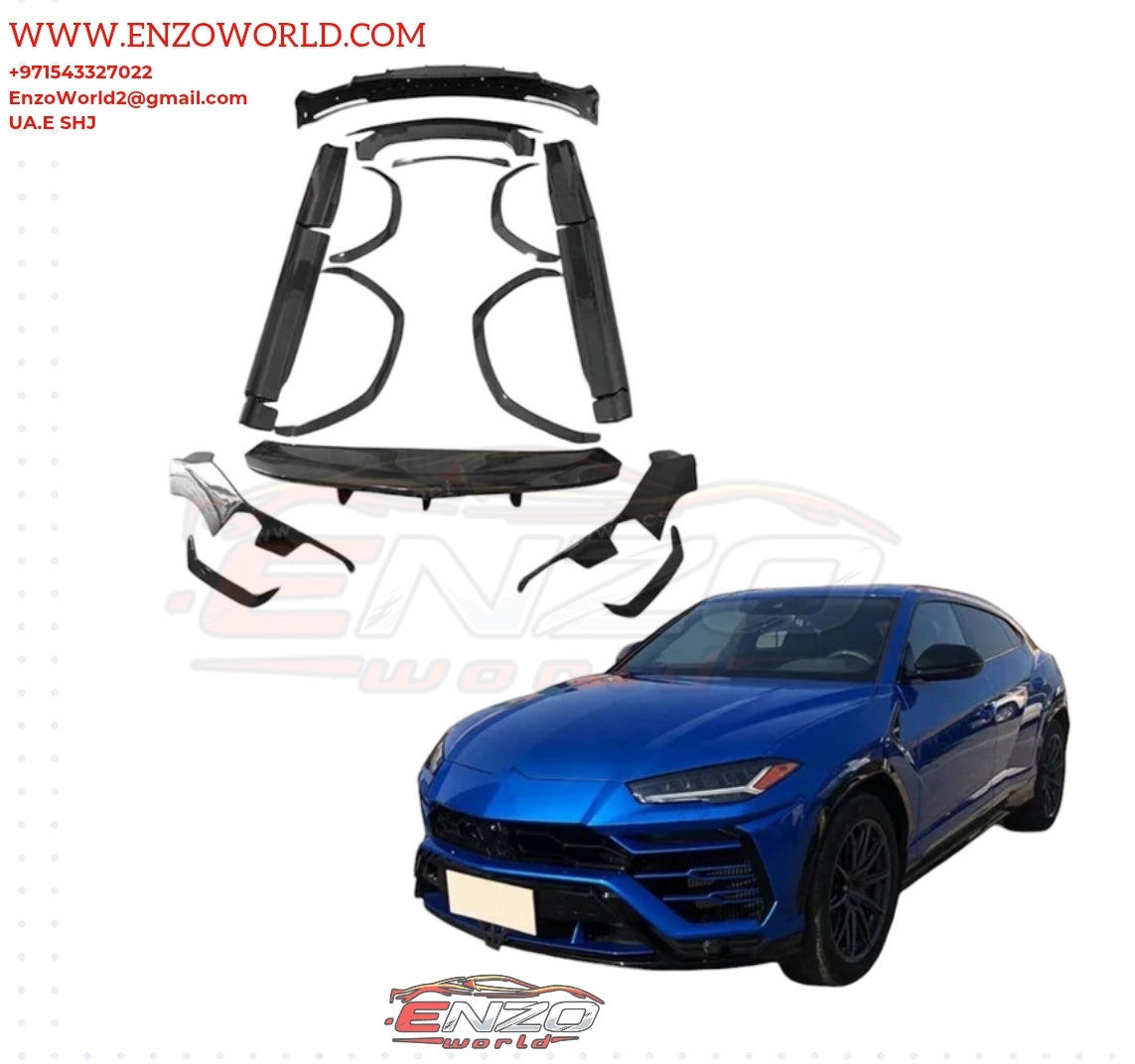 Dry Carbon Fiber OEM Style Body Kit For Lamborghini URUS 2018_2019 Front Lip, Side Skirts, Wheel Eyebrowand and Rear Diffuser Spoiler