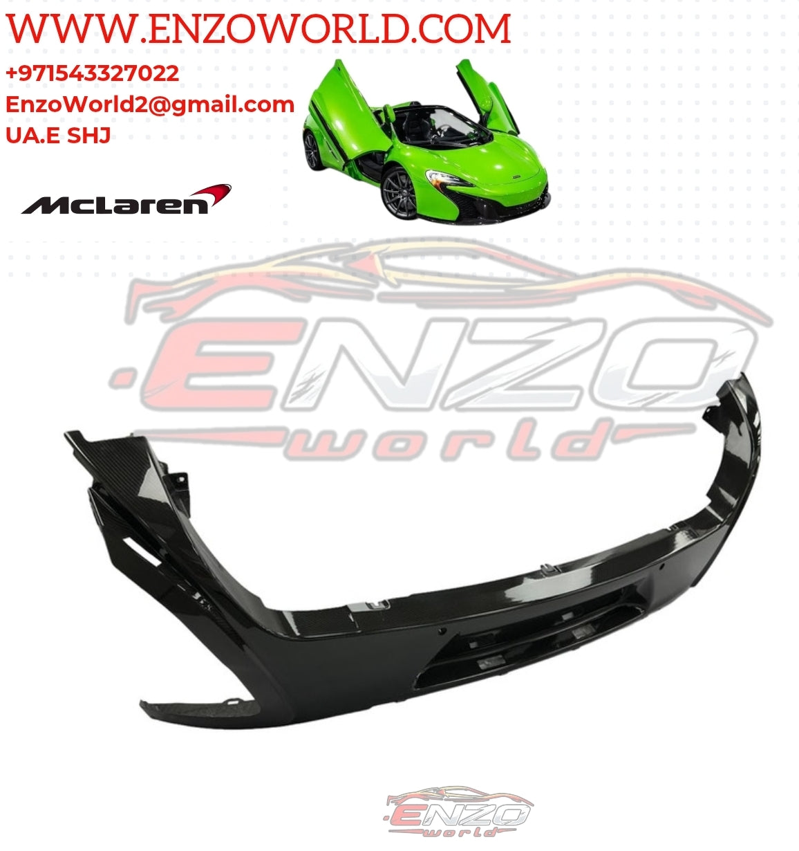 MCLAREN 650S MSO Rear Bumper Center OE: 11A7741CP