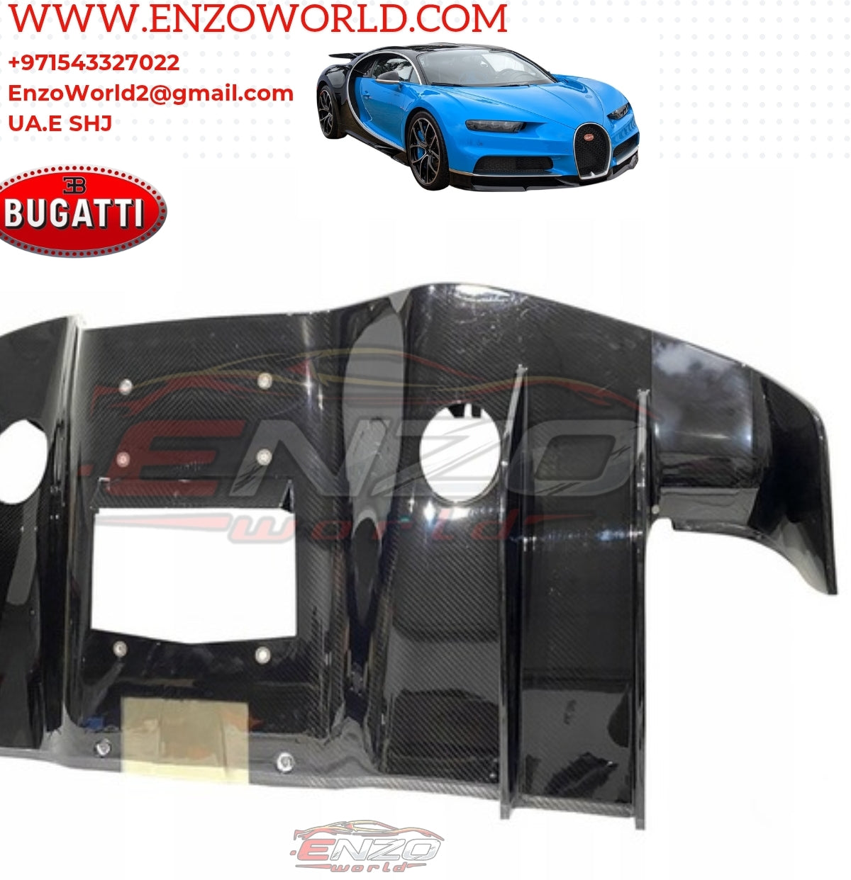 Bugatti Chiron Rear Diffuser OEM:5B4803437