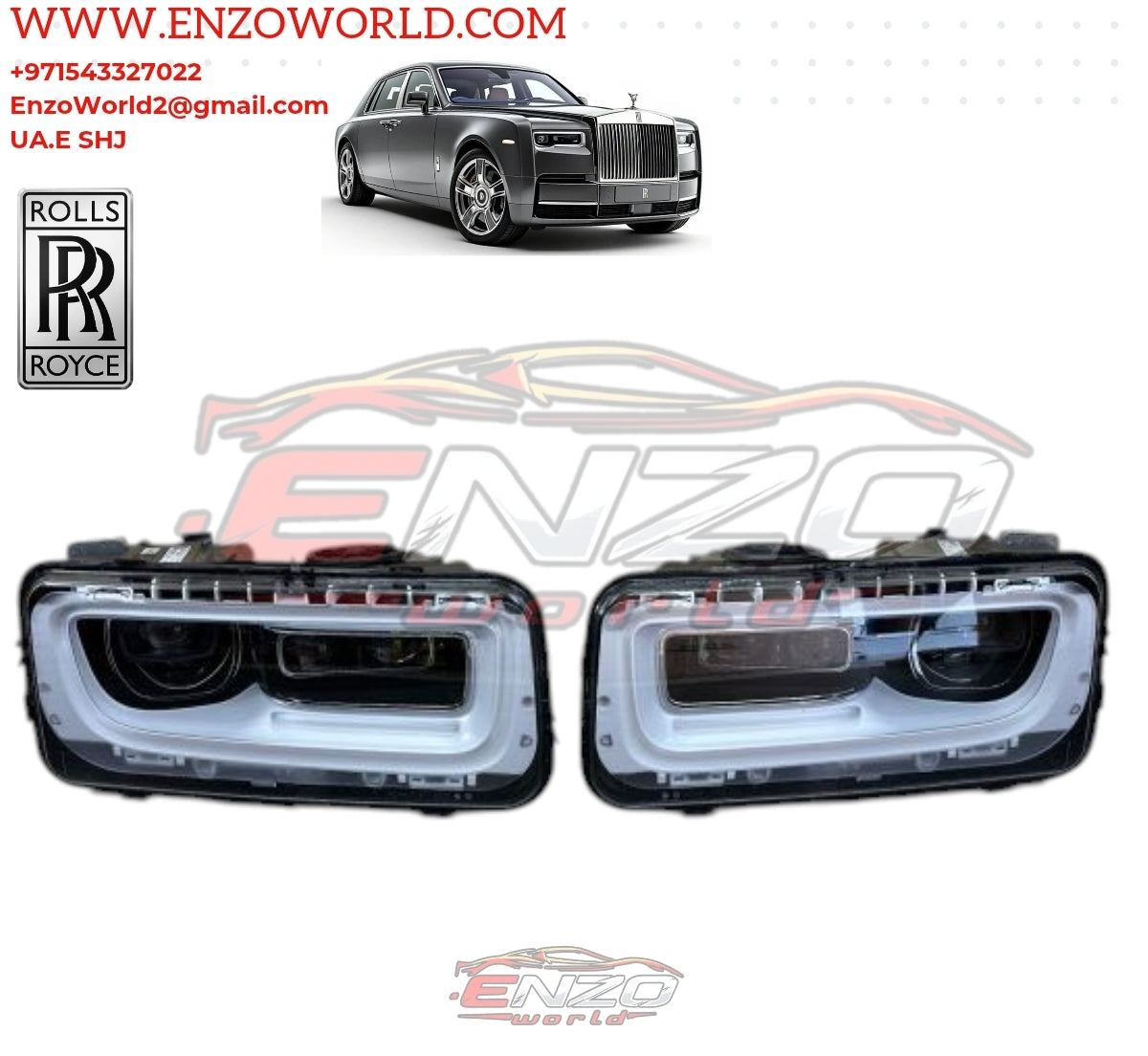 Rolls Royce Phantom 2018-2022 Front Headlights SET
