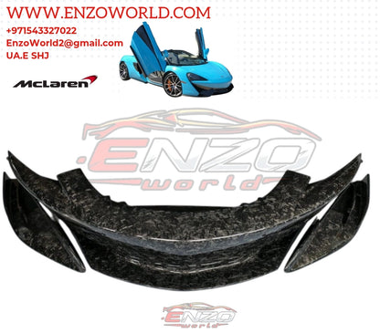 Mclaren 570S Front Bumper Splitter Forge Carbon Fiber