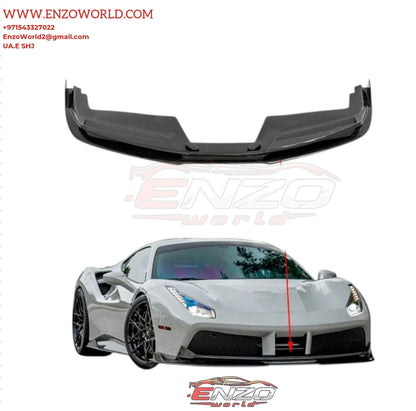 High Glossy Carbon Fiber Vors Style Bumper Front Lip for Ferrari 488GTB