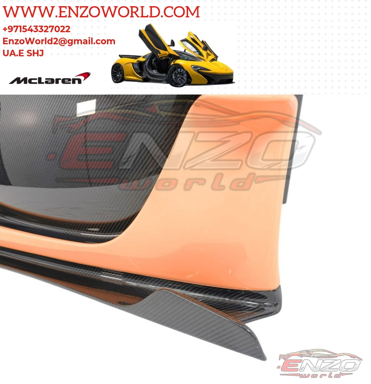 MCLAREN P1 FULL MSO VISIBLE CARBON FRONT DOOR OE:12A1490MP