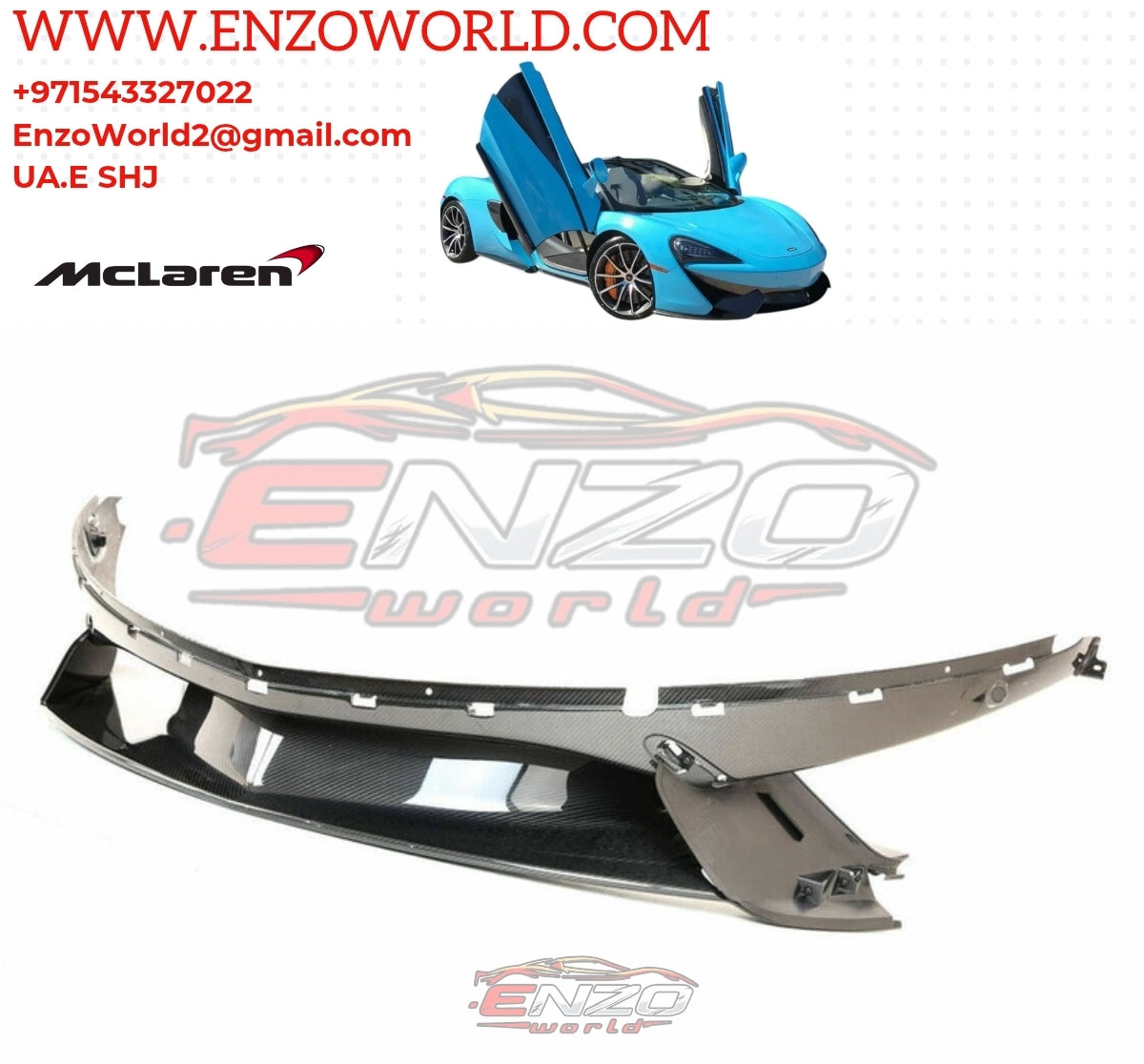 Mclaren 570S Front Bumper Splitter OE: 13A3315MP