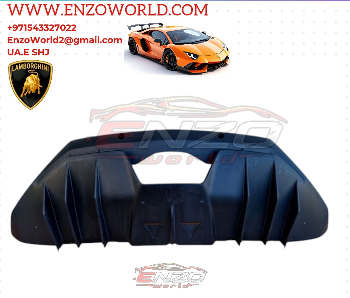 Lamborghini Aventador S Rear Bumper Spoiler
