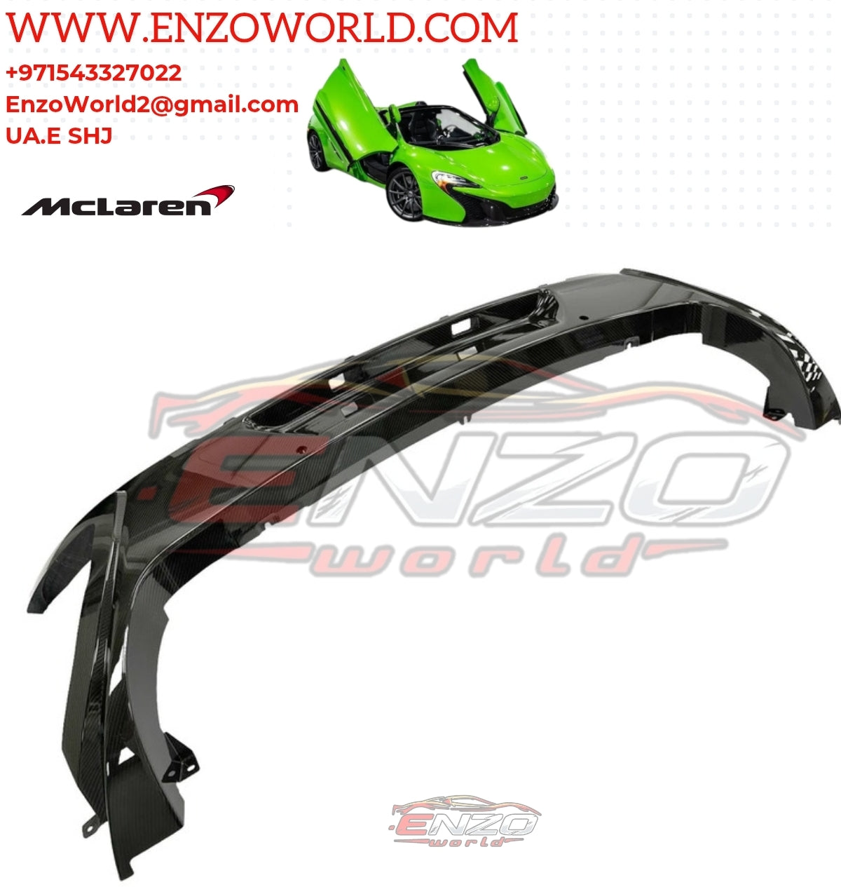 MCLAREN 650S MSO Rear Bumper Center OE: 11A7741CP