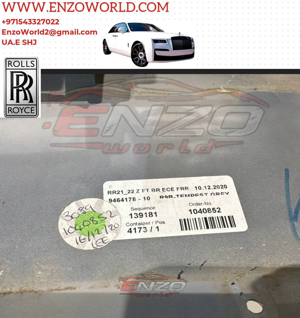 ROLLS ROYCE GHOST 2023 Front Bumper OE: 51117495503