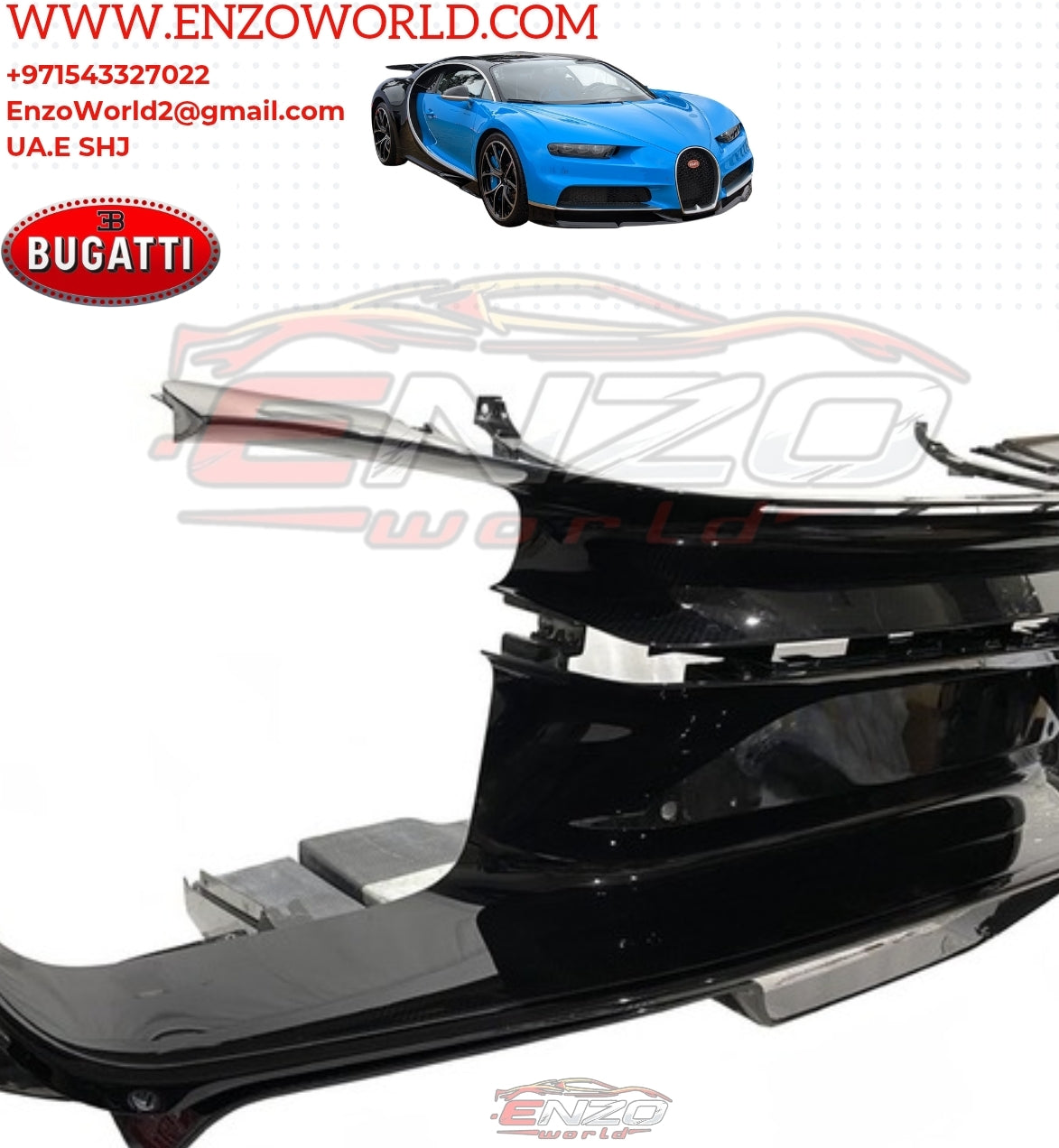 Bugatti Chiron Rear Bumper Carbon Fiber