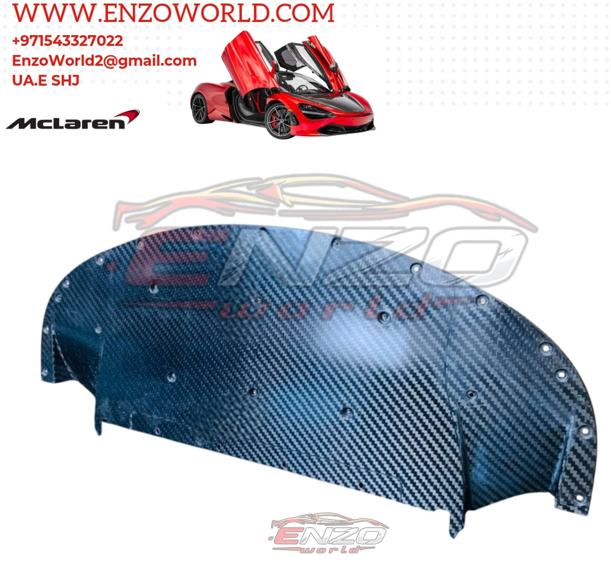 Mclaren Front Under Body Floor  Carbon Fiber OE: 14AB323RP