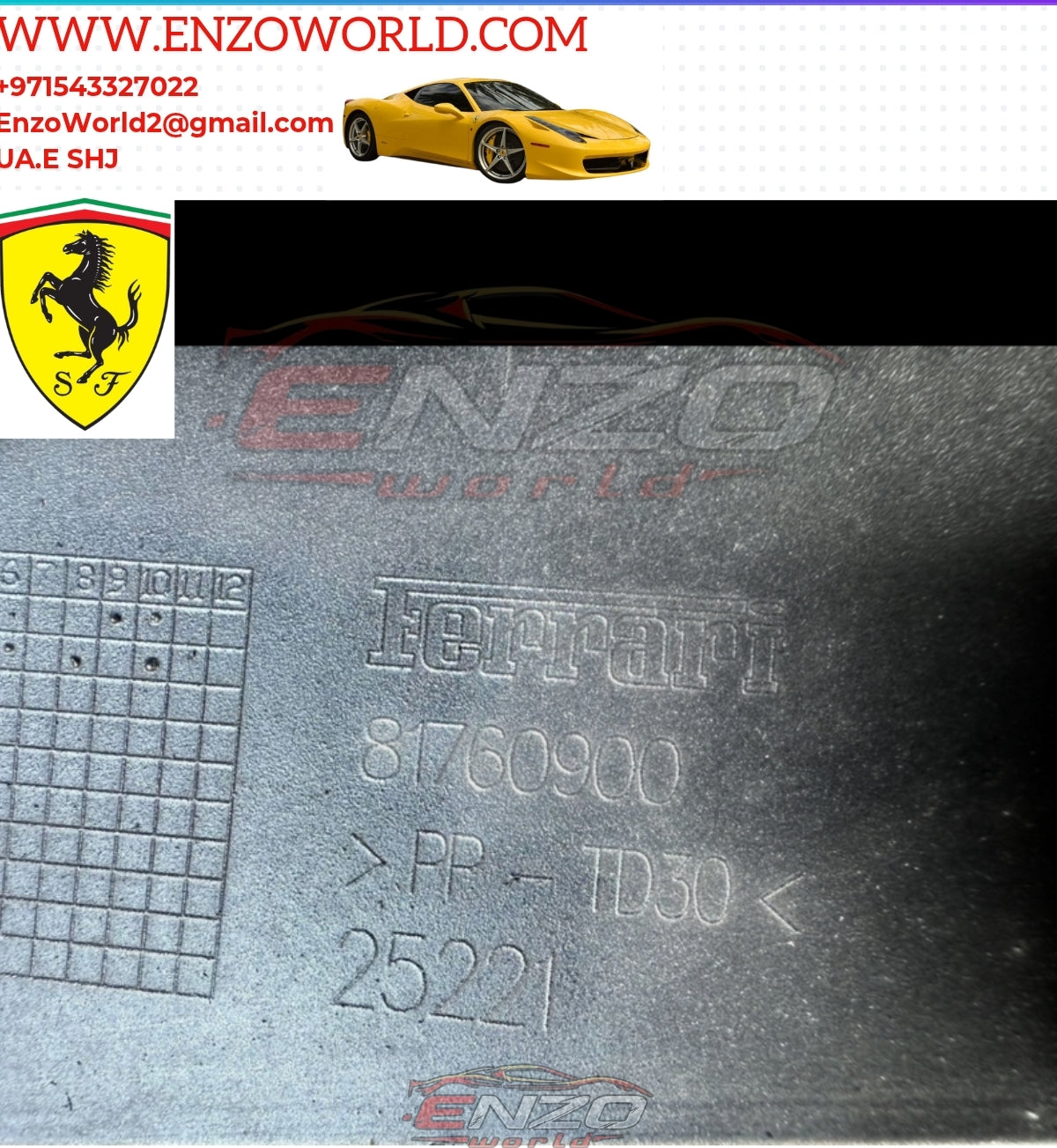 Ferrari 458 Front Bumper OE : 81760900