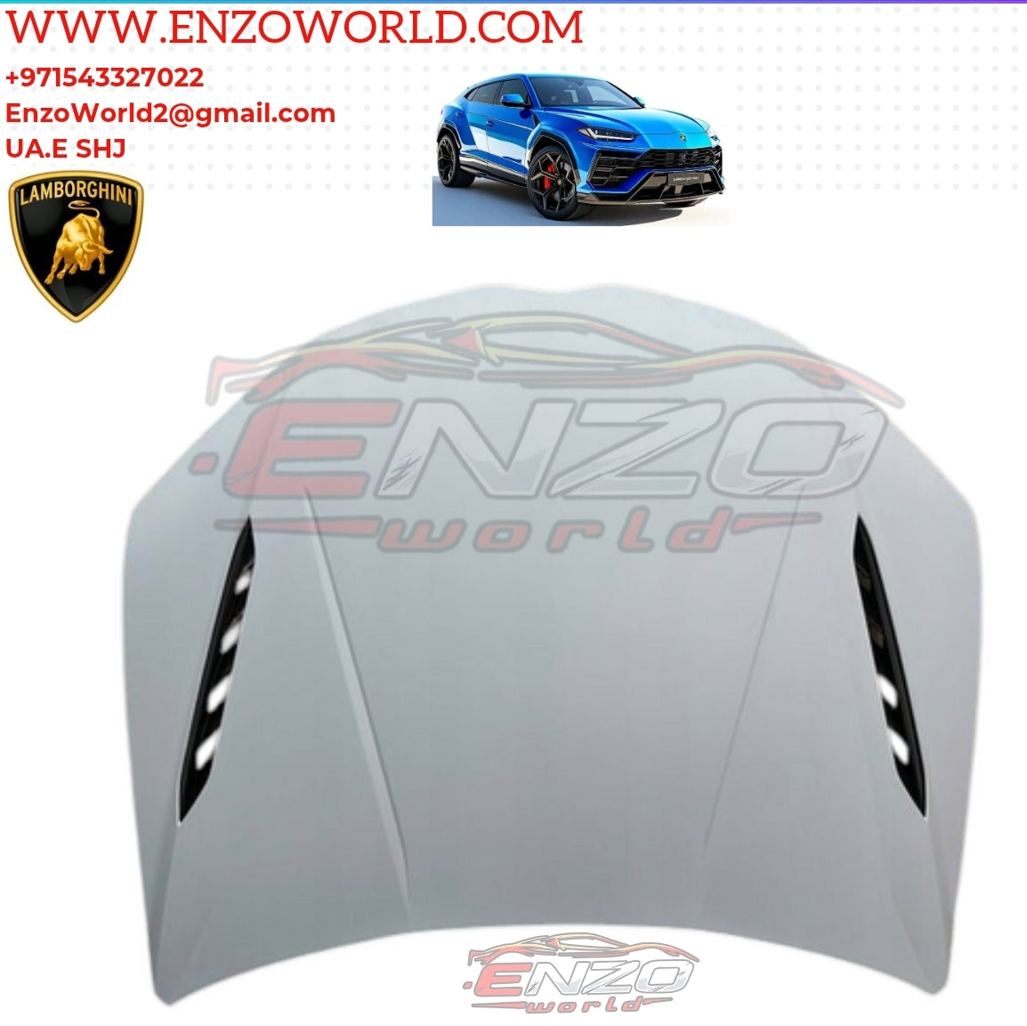 Lamborghini Urus S Package Front Bumper +Hood