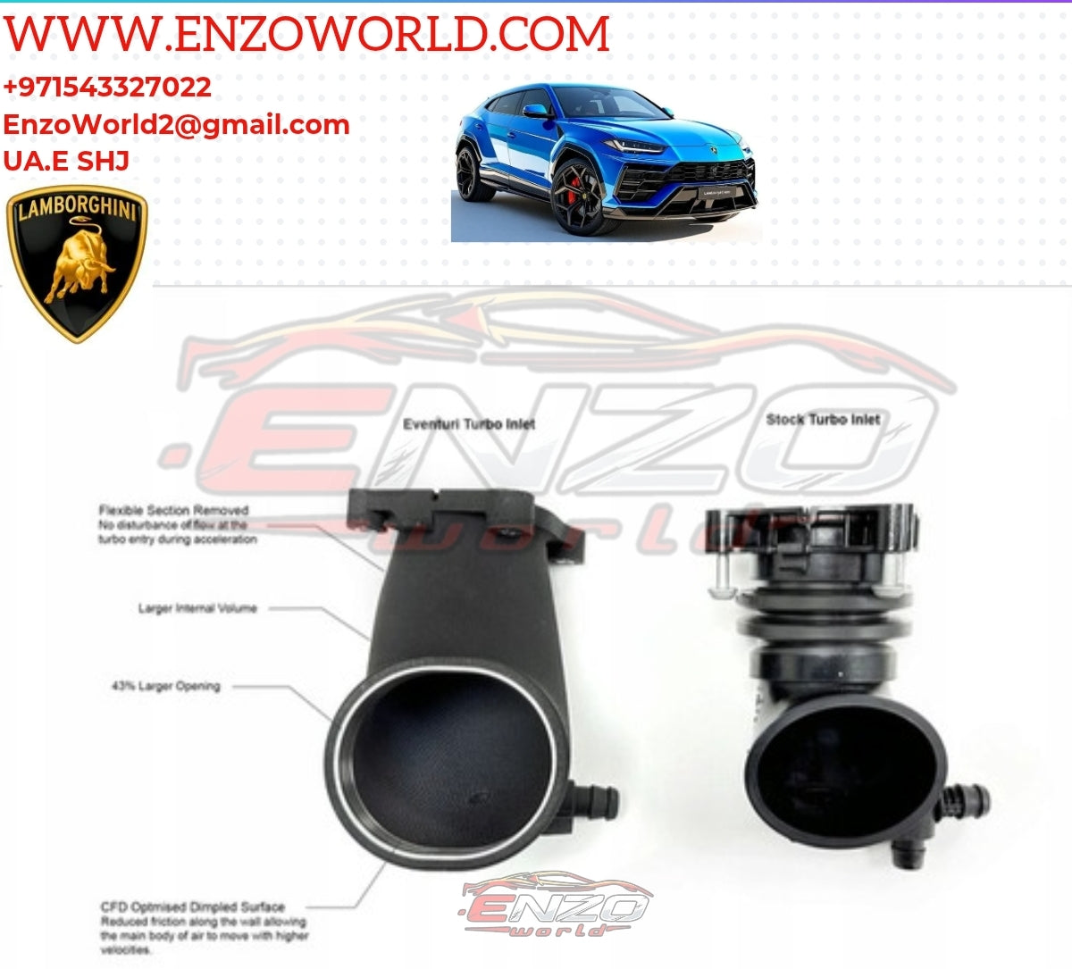 Lamborghini Urus Inlet Carbon Fiber System