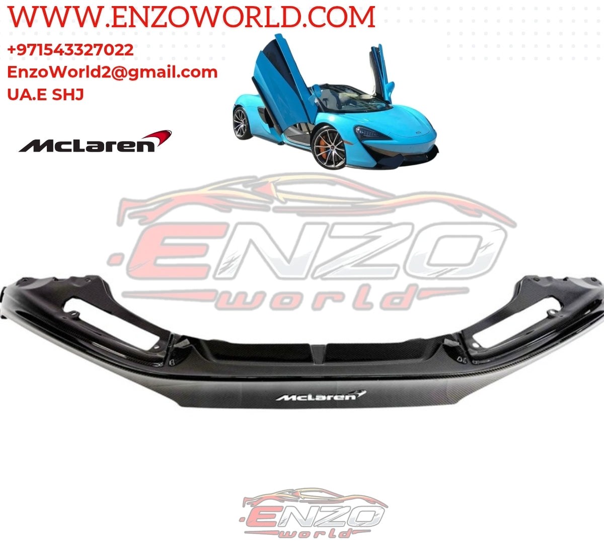 Mclaren 570S MSO REAR BASE Spoiler Carbon Fiber OE:13AA208MP