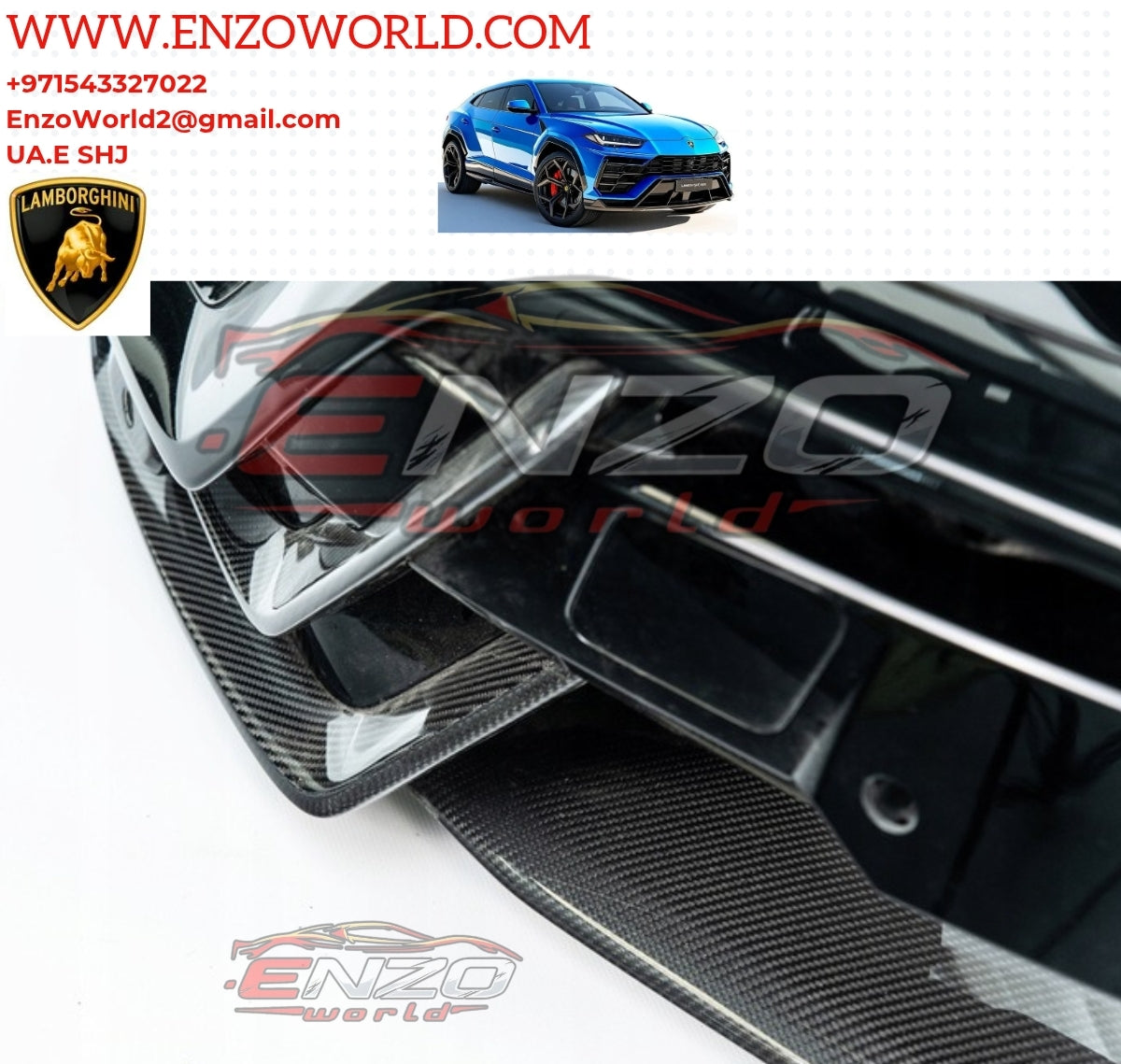 Lamborghini Urus Front Bumper ( Carbon Fiber) OEM:4ML807103- 4ML807103A