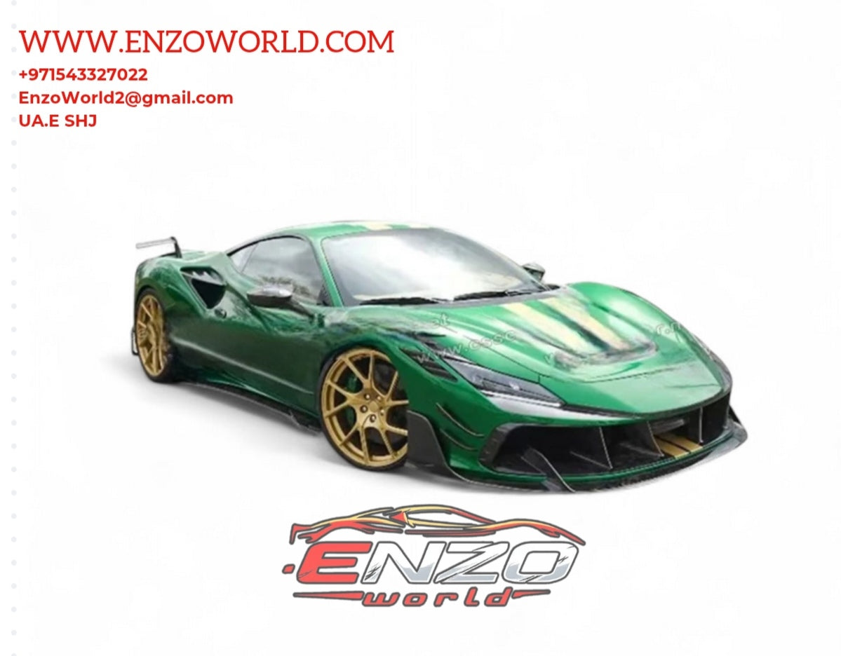 Mansory Style  Full Body Kit for Ferrari F8 spider  Carbon Fiber Glossy