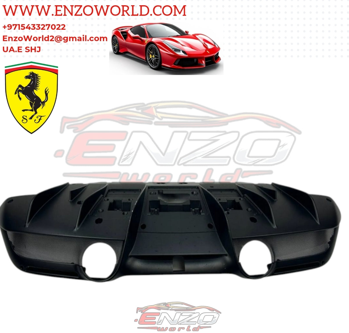 Ferrari F8 TRIBUTO Rear Diffuser OE : 000863542