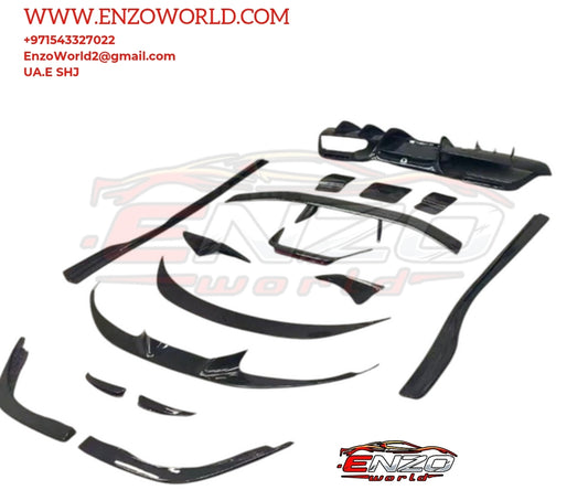 Ferrari F8 Upgraded with N-style  Dry Carbon Fiber Kit Front Bumper, Rear bumper , Front Lip and Side Skirts