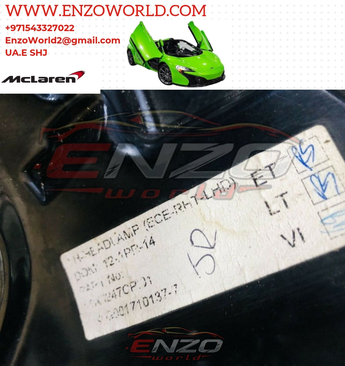 Mclaren 650S Front Headlight L/H OE