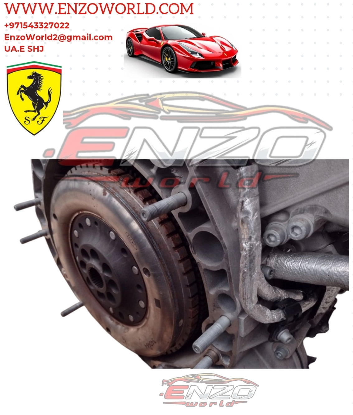 Ferrari F8 V8 3.9 Complete Engine