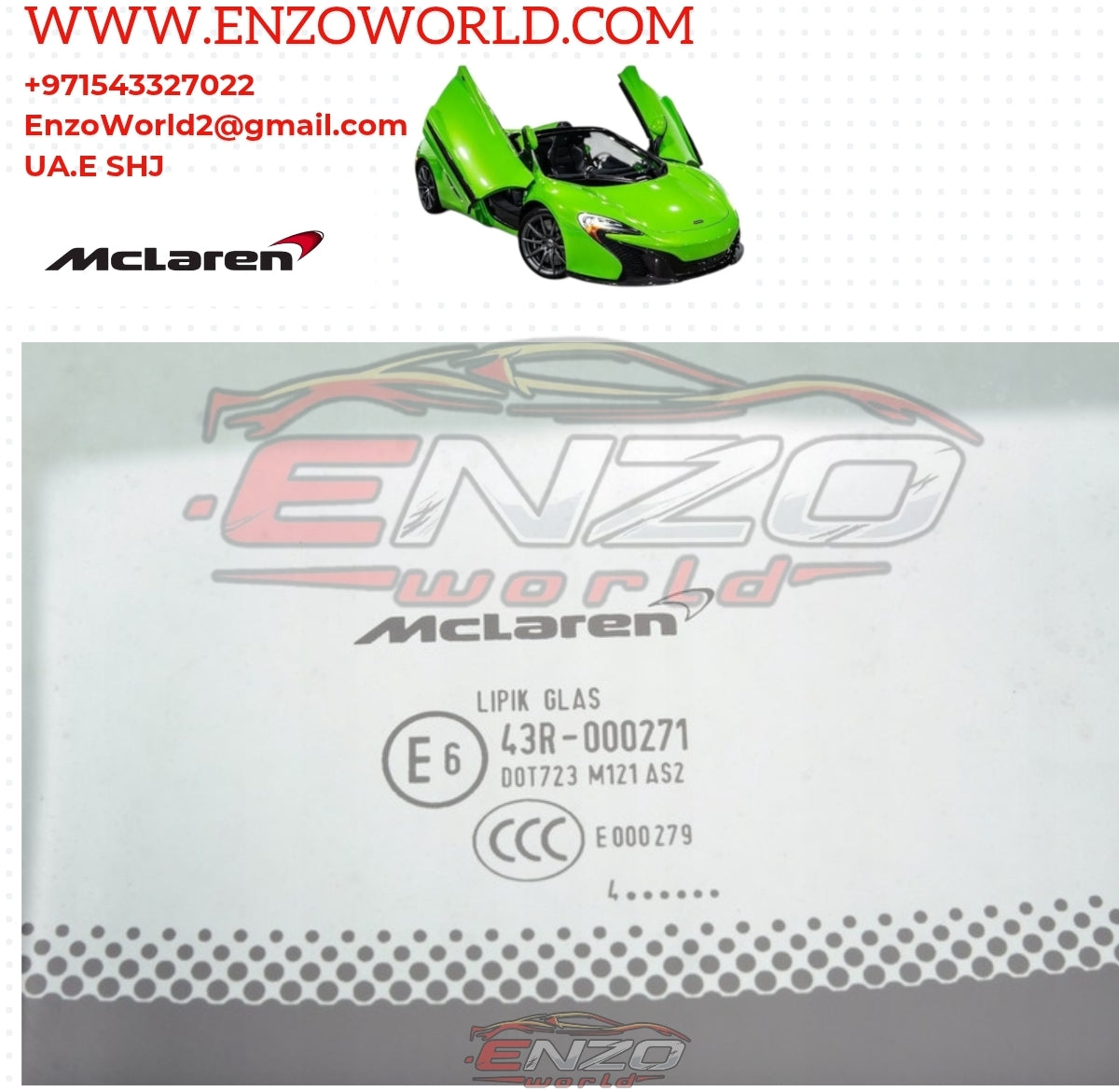 Mclaren 650S Spider Rear Trunk Cover OE