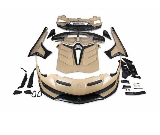 SVJ Style Dry Partial Carbon Fiber Car Body Kit Bumper Hood Exhaust for Lambo Aventador LP700-2 2011-2015