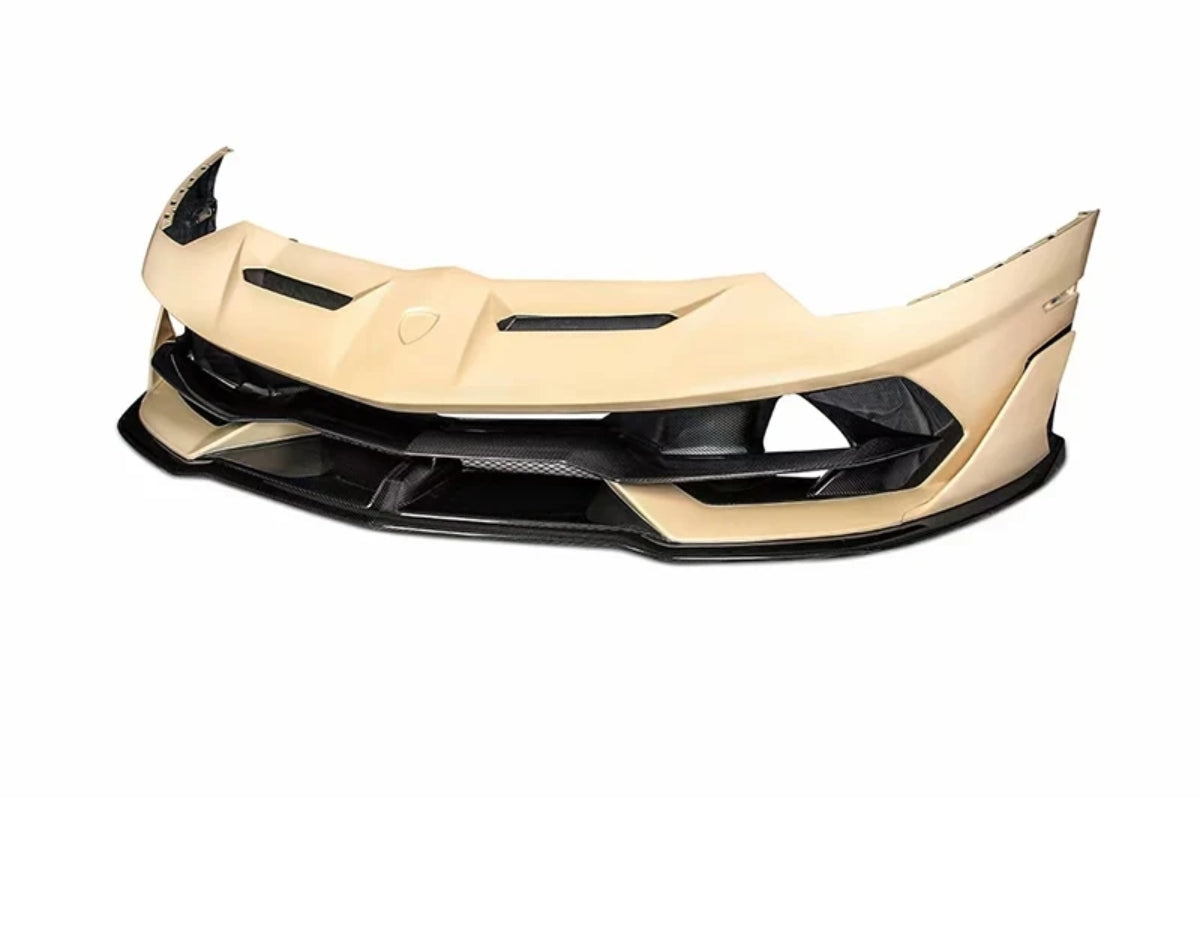 SVJ Style Dry Partial Carbon Fiber Car Body Kit Bumper Hood Exhaust for Lambo Aventador LP700-2 2011-2015
