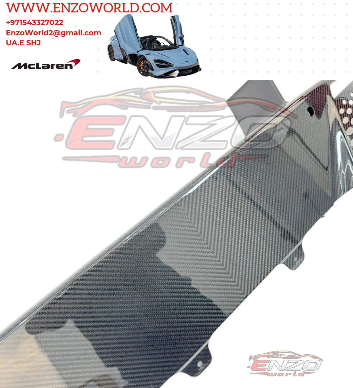 MCLAREN 765LT REAR LOWER PDC BUMPER OE: 14A324RP-CFG