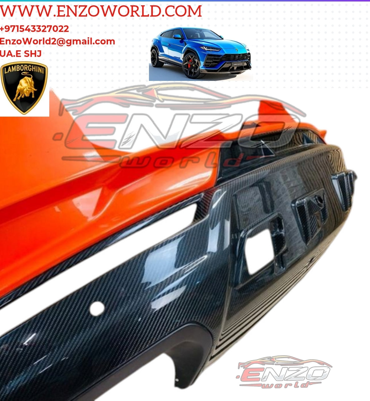 Lamborghini Urus Performante Rear Bumper + Carbon Fiber Diffuser