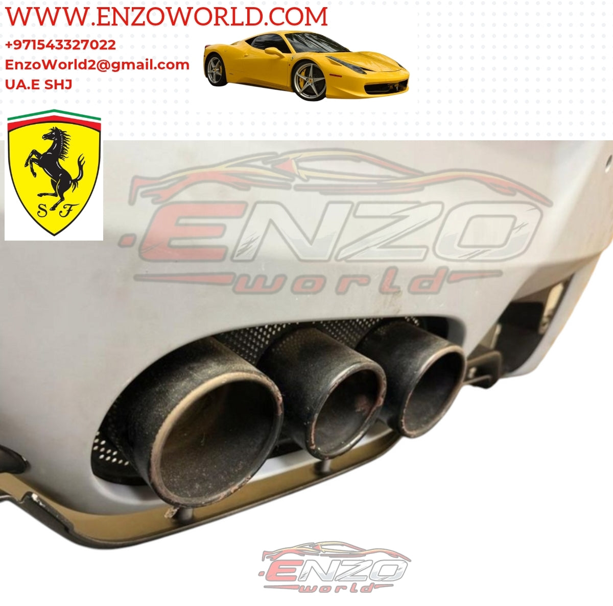 Ferrari 458 Spider Rear Bumper, Diffuser And Exhaust