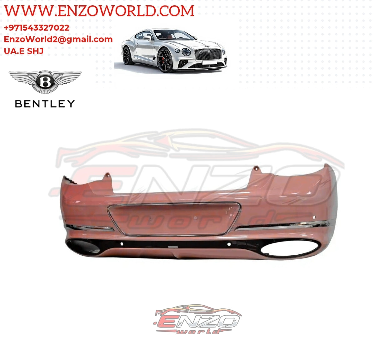 Bentley Continental GTC Rear Bumper OEM:3SD807527
