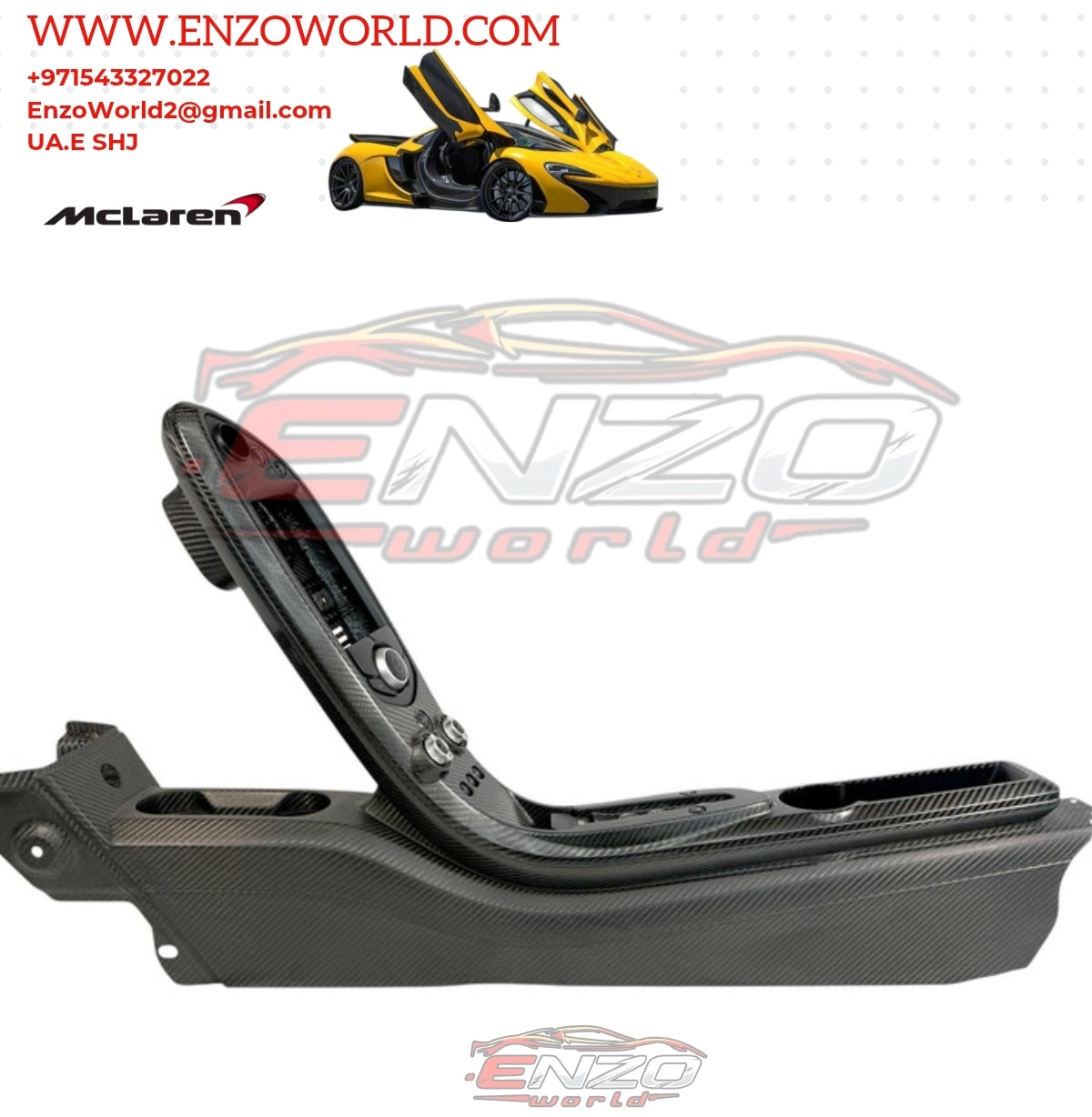 MCLAREN P1 CARBON CENTRE CONSOLE COMPLETE OE:12AA598RP