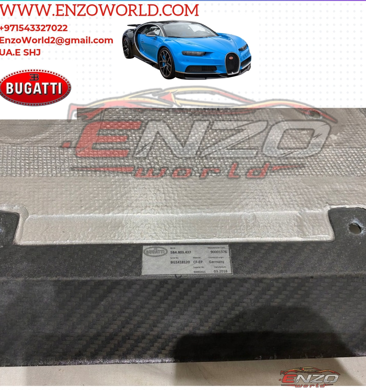 Bugatti Chiron Rear Bumper Carbon Fiber