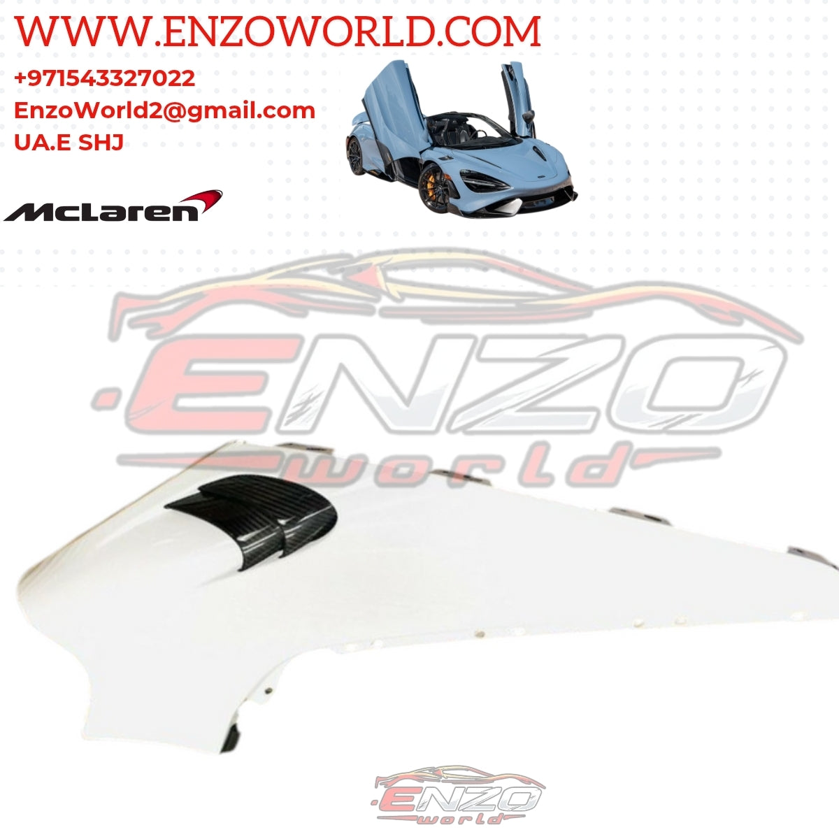 Mclaren 765LT Front Fender    L/H OE: 14AA977MP