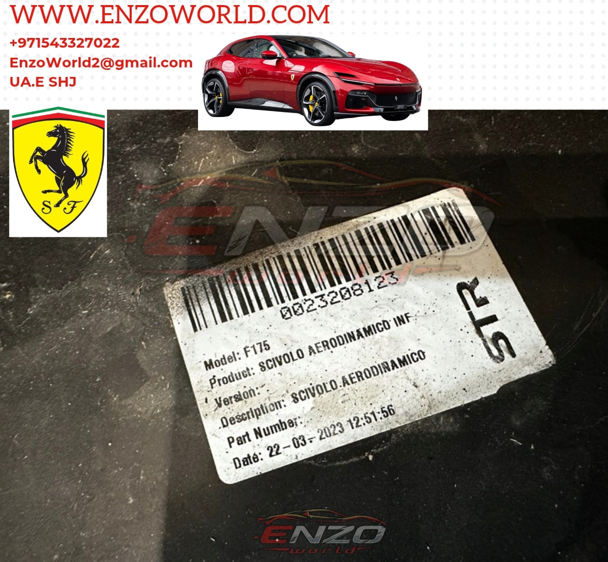 Ferrari Purosangue Rear Bumper With Diffuser OE