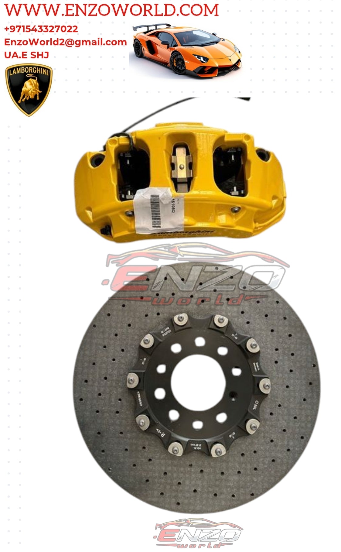 Lamborghini Aventador Ceramic Disc And Caliper OE