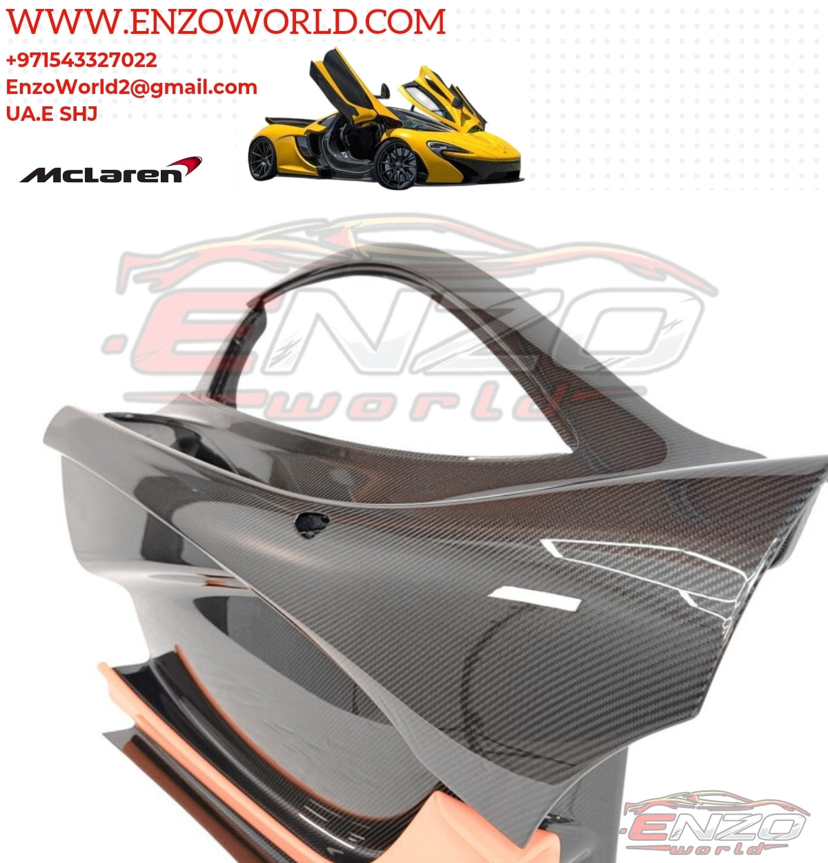 MCLAREN P1 FULL MSO VISIBLE CARBON FRONT DOOR OE:12A1490MP