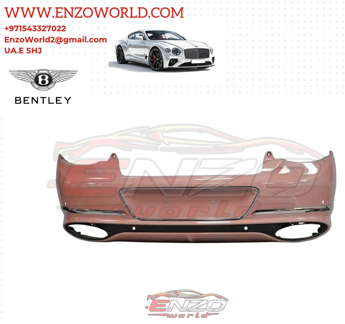 Bentley Continental GTC Rear Bumper OEM:3SD807527