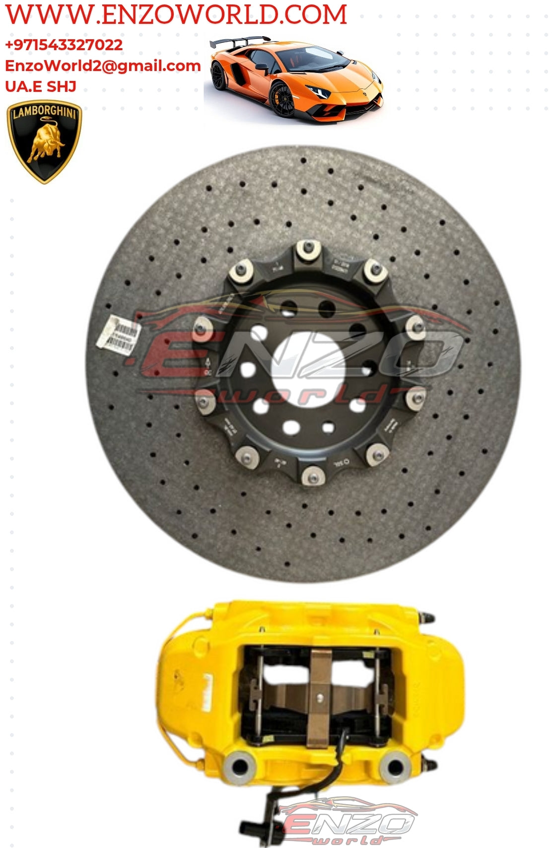 Lamborghini Aventador Ceramic Disc And Caliper OE