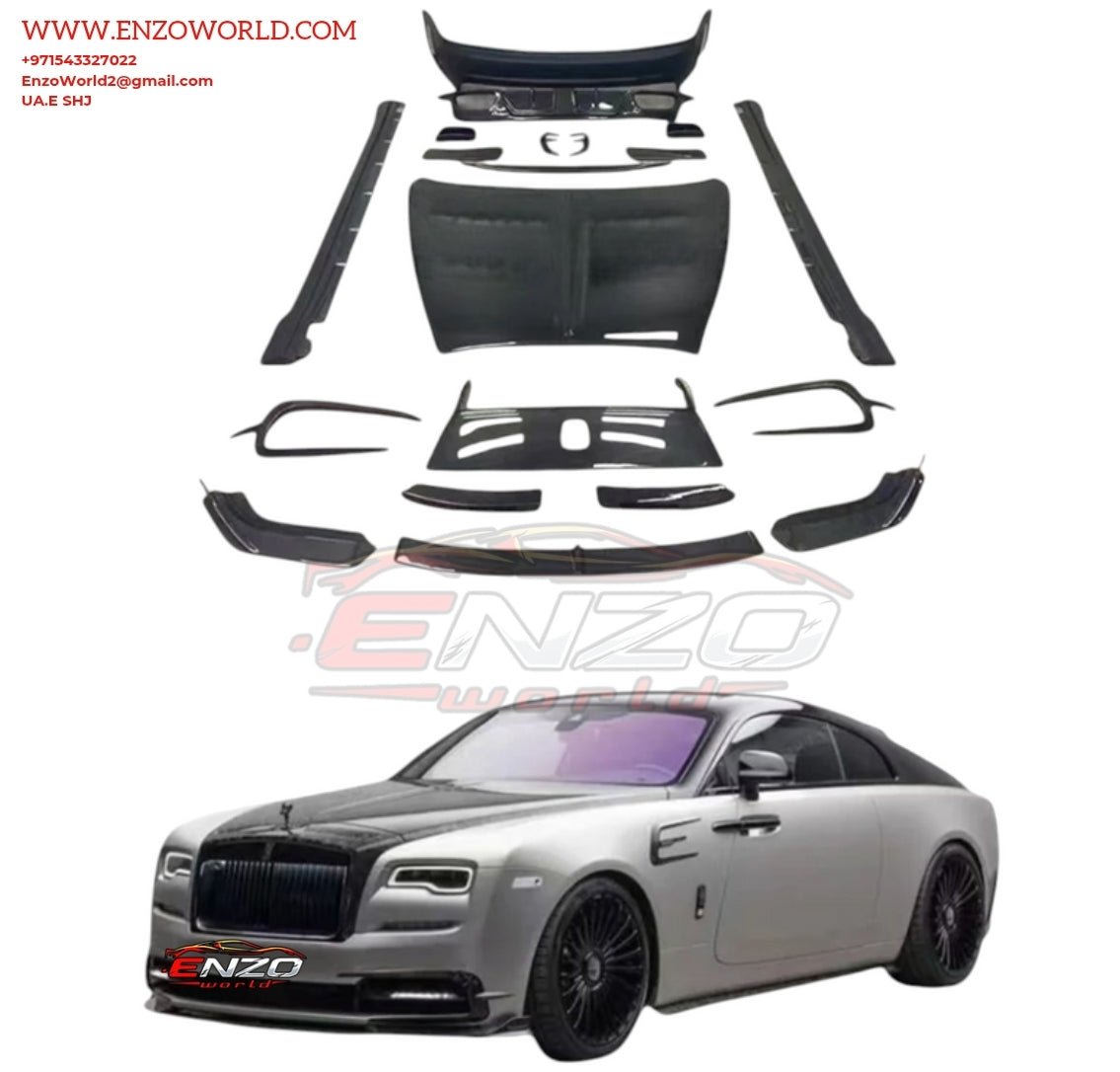 Rolls Royce Wraith Mansory Style Dry Carbon Fiber Kit 2014-2019
