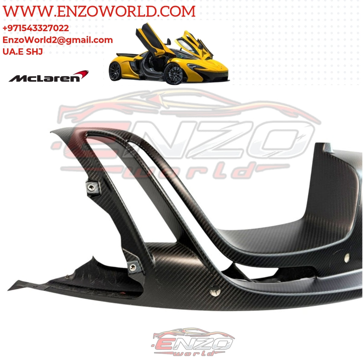MCLAREN P1  REAR BUMPER CARBON FIBER OE: 12A3244CP
