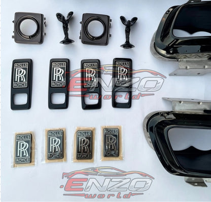 Rolls-Royce Cullinan Front Face Black Grill Grille Steel Celebration Goddess BB Front Bumper kit