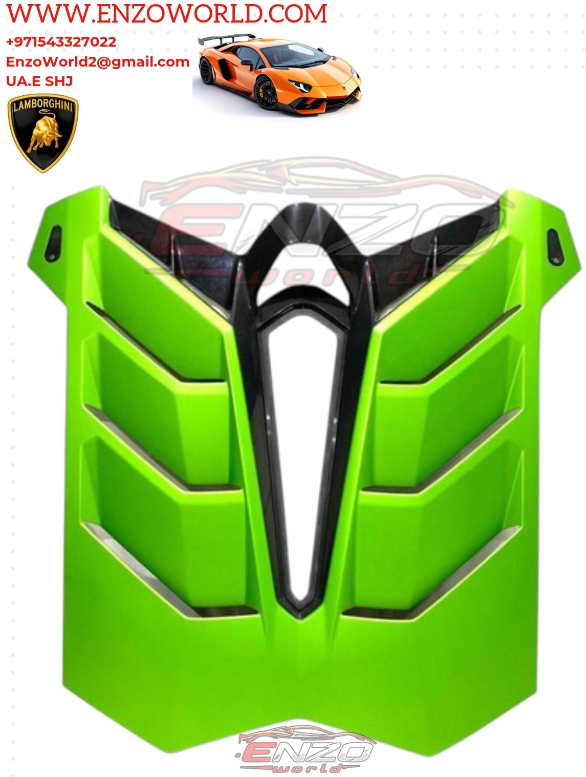 Lamborghini Aventador SVJ Carbon Fiber Rear Trunk HOOD