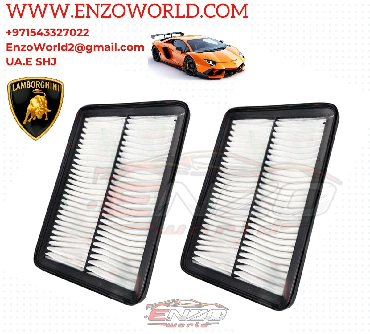 Lamborghini Aventador Engine Air Filter Set OEM: 470133843A